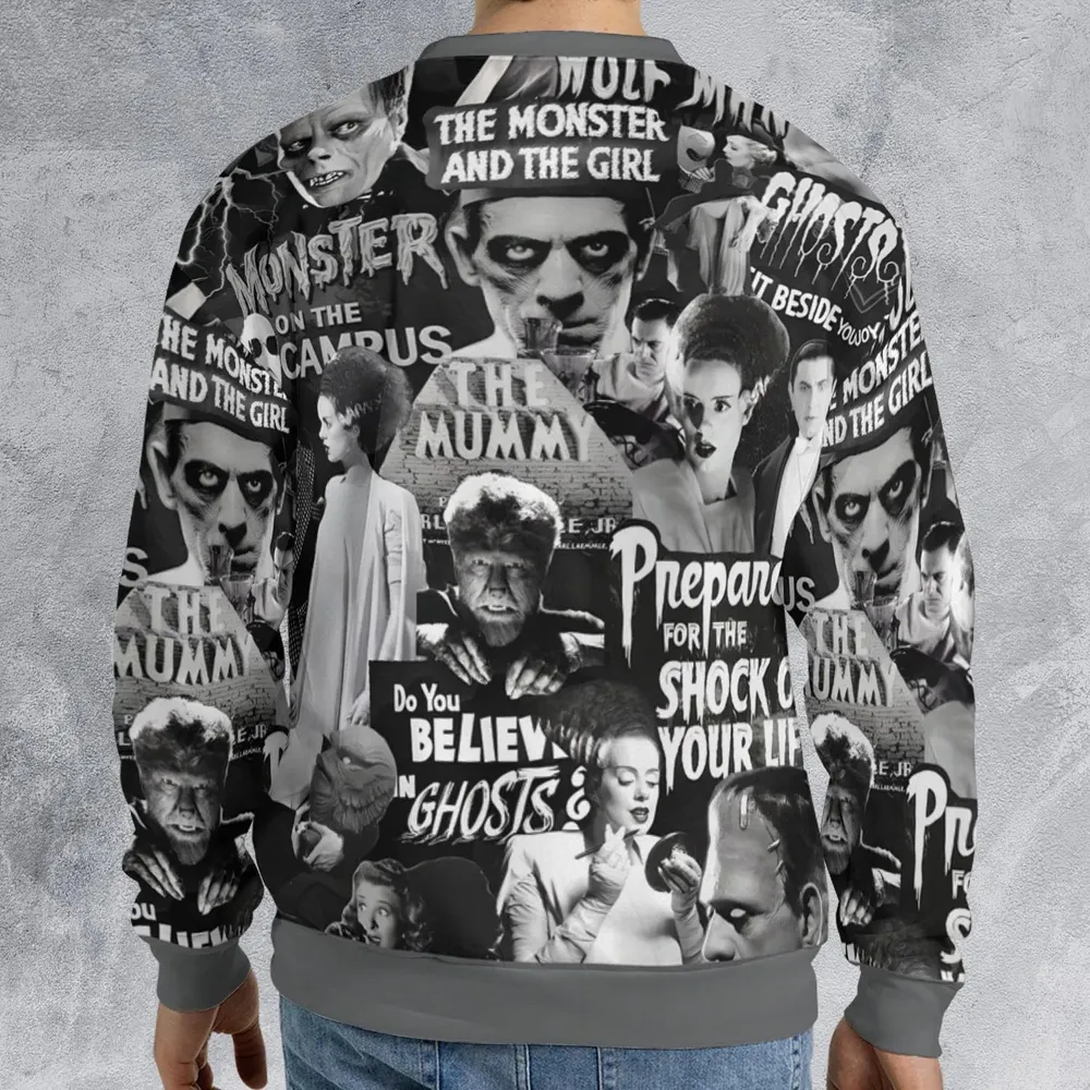 Universal Monsters Pattern All-over Print Sweatshirt - 2