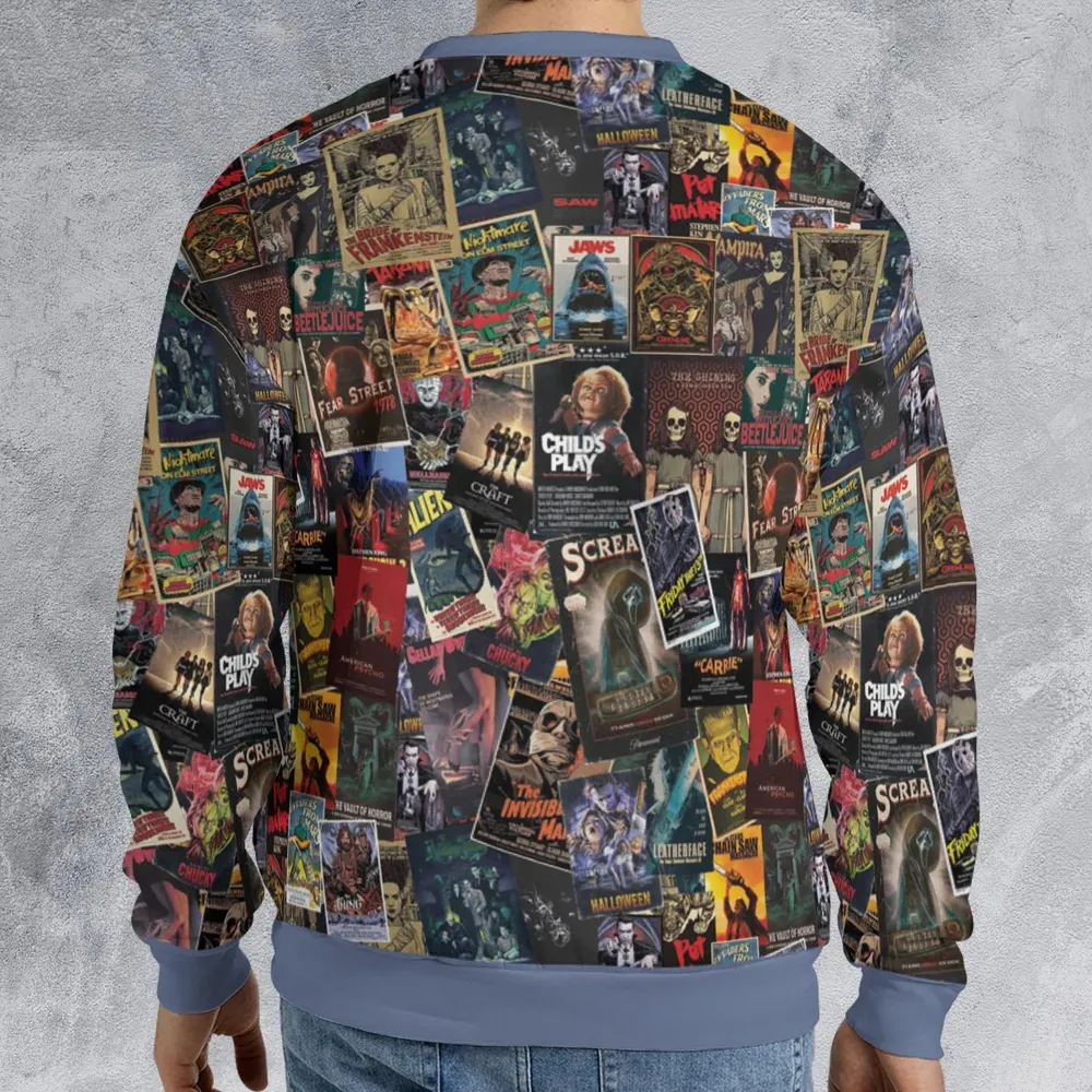 Vintage Horror Pattern All-over Print Sweatshirt - 2