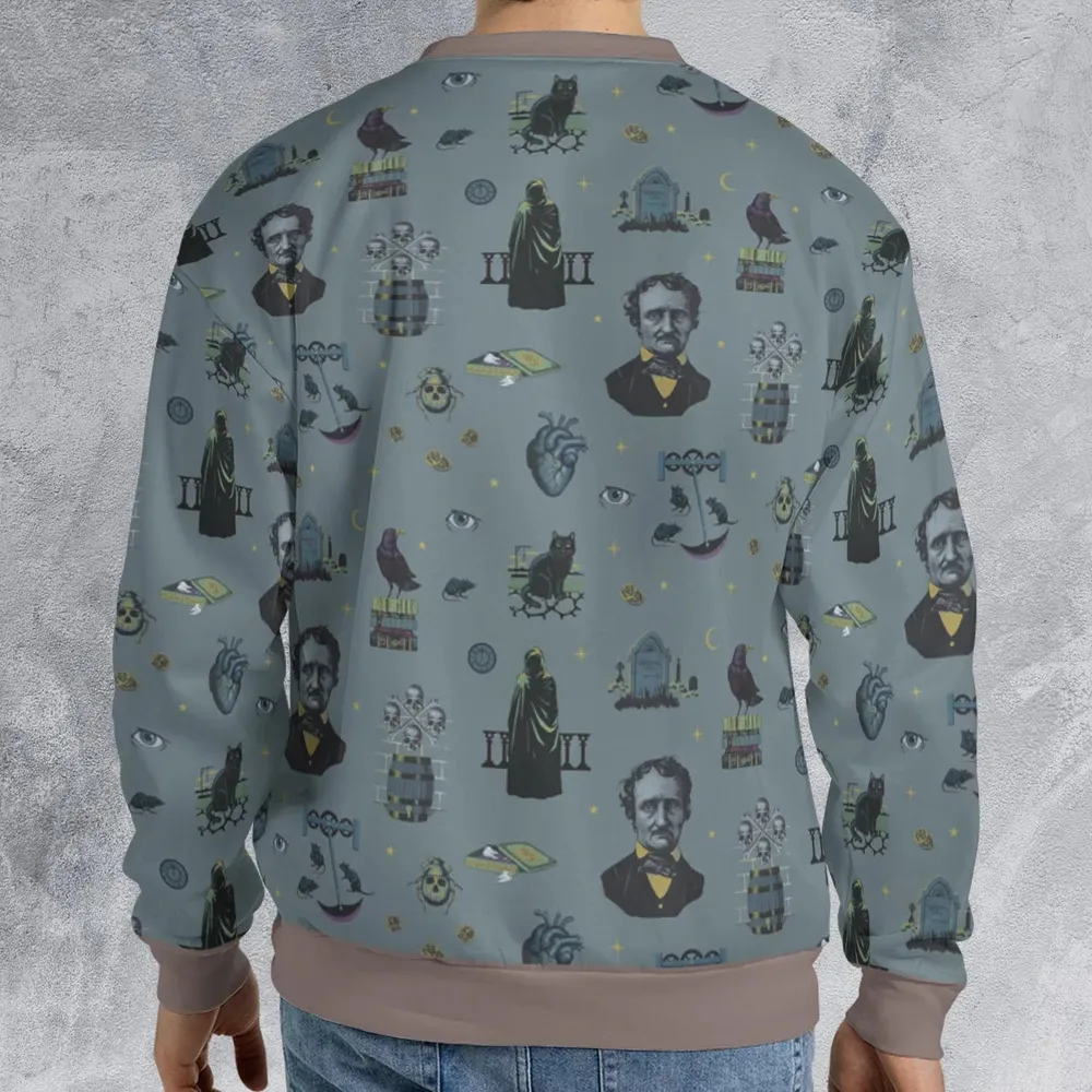 The Dark Themed Edgar Allan Poe All-over Print Sweatshirt - 2