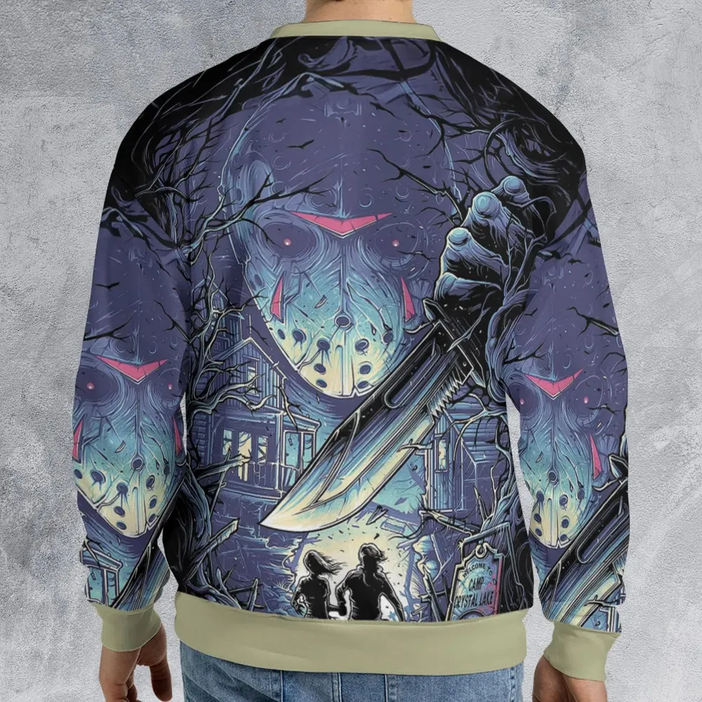 Camp Crystal Chic Friday the 13th All-over Print Sweatshirt - 2