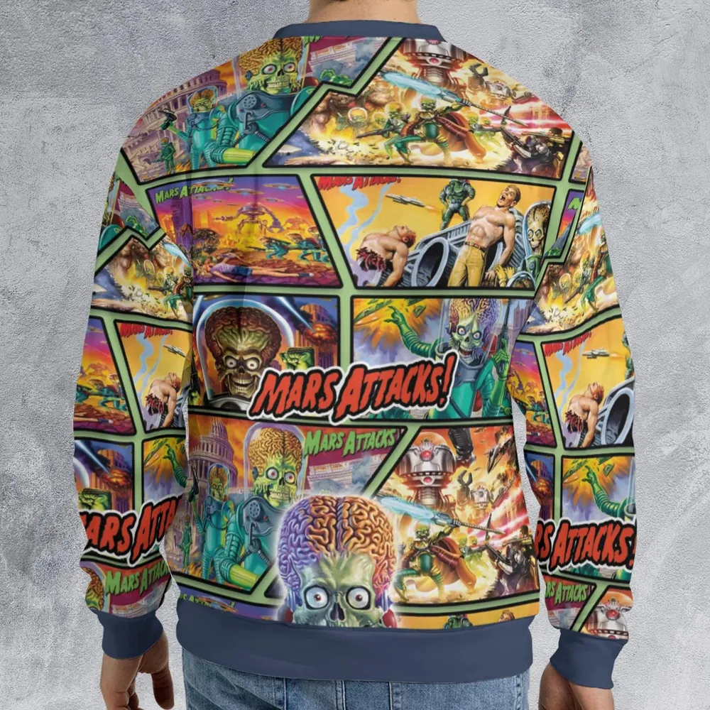 Ack! Ack! Ack! Mars Attacks All-over Print Sweatshirt - 2