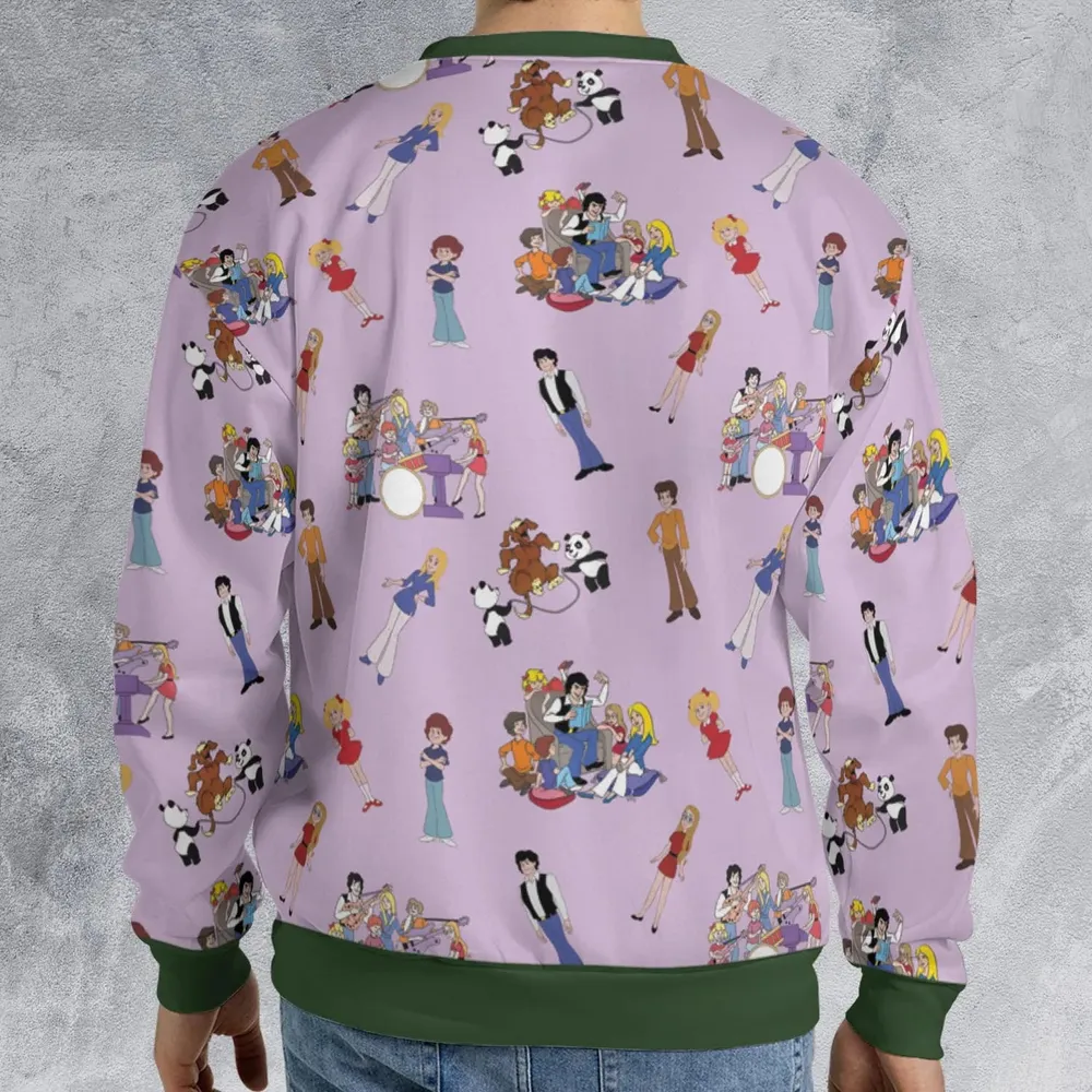 70s The Brady Kids Cartoon All-over Print Sweatshirt - 2