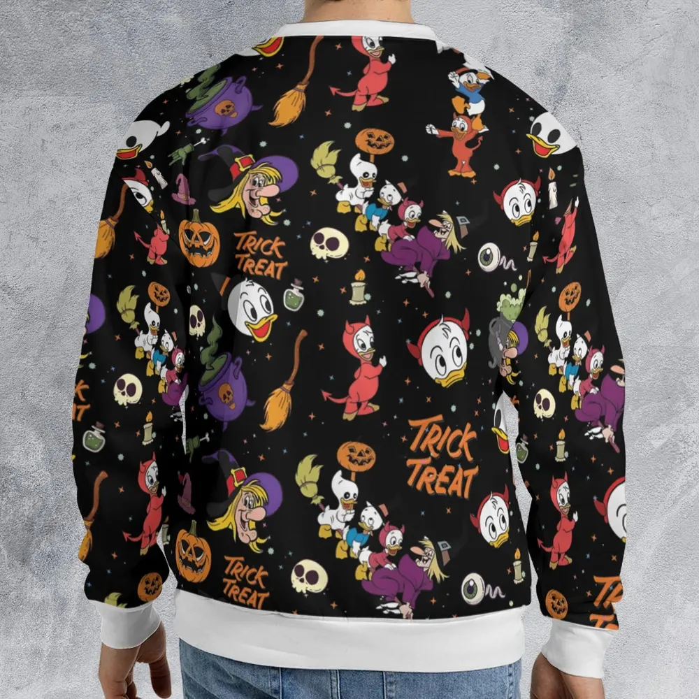 Huey, Dewey and Louie Duck Halloween All-over Print Sweatshirt - 2