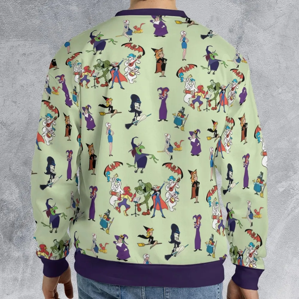 70s Witches Cartoon Characters All-over Print Sweatshirt - 2