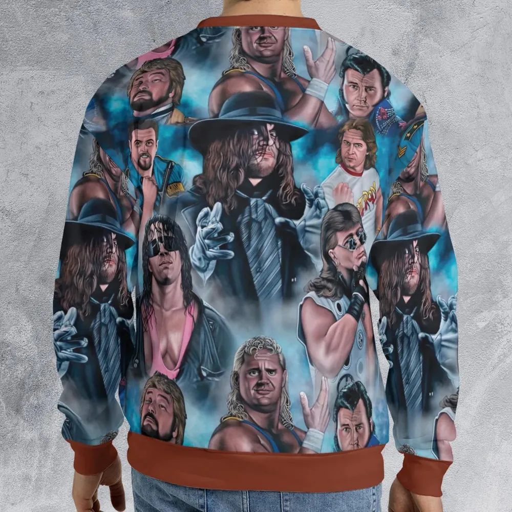 90s Wrestlers All-over Print Sweatshirt - 2