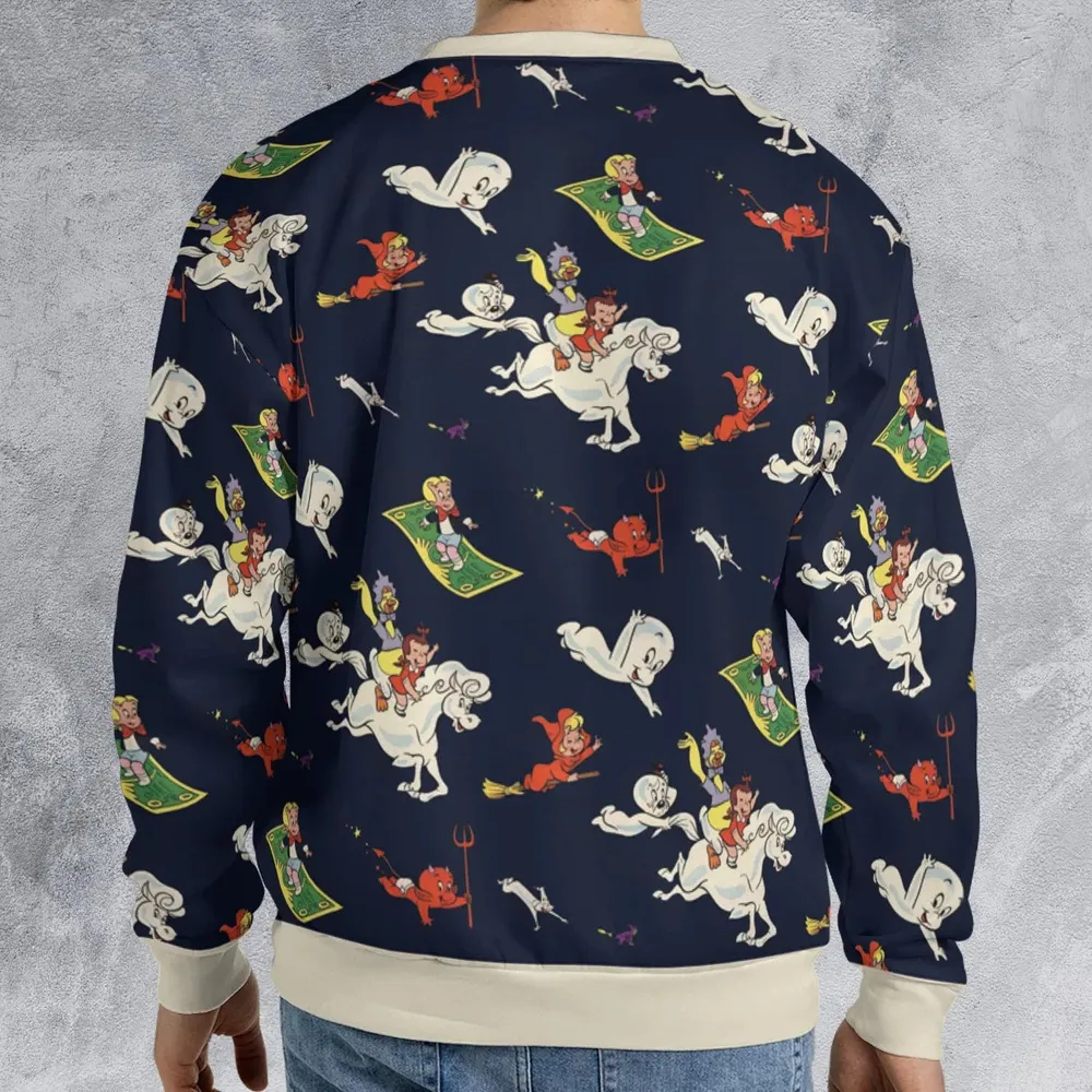 Casper Richie Rich Harvey Comic Characters All-over Print Sweatshirt - 2