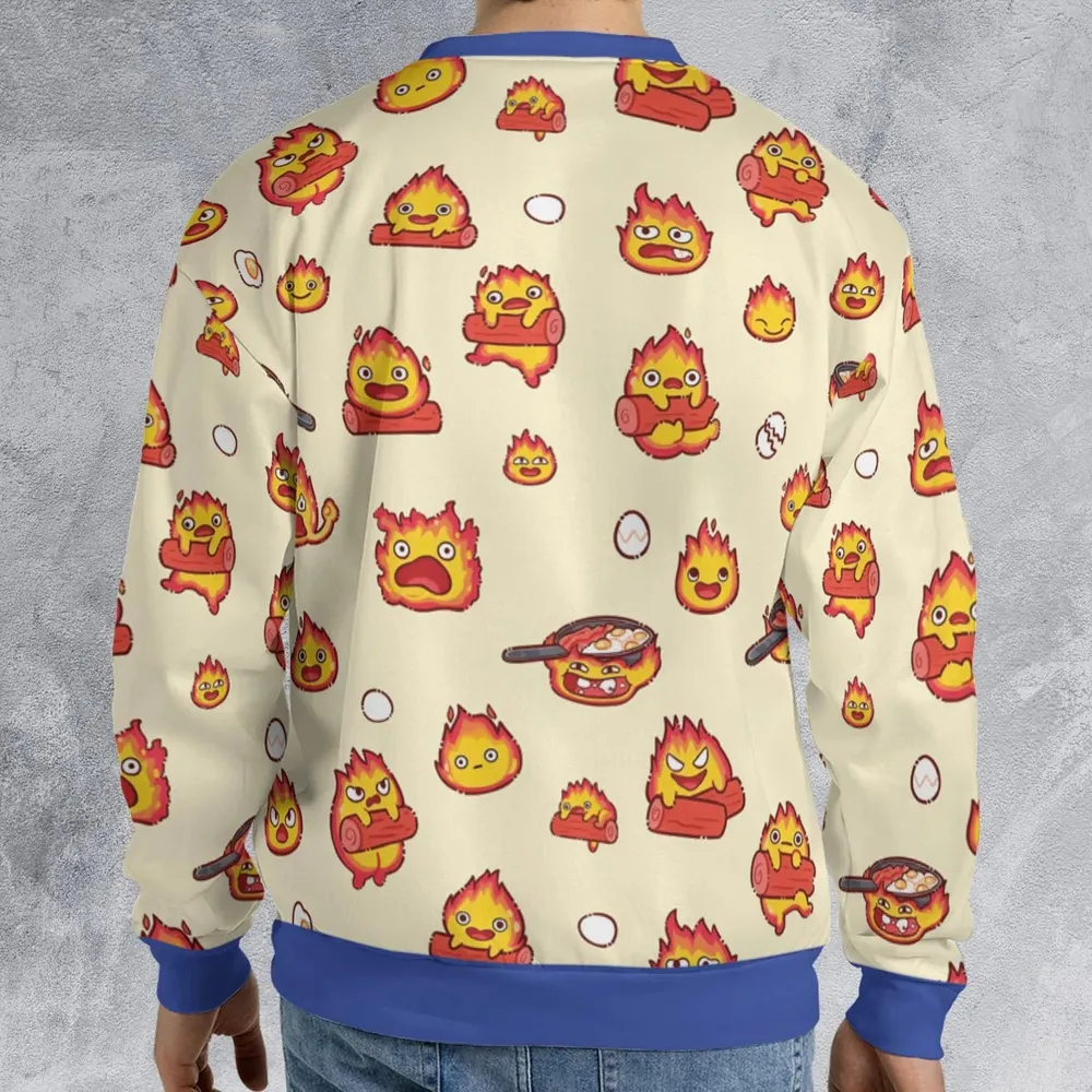 Calcifer Howl’s Moving Castle All-over Print Sweatshirt - 2