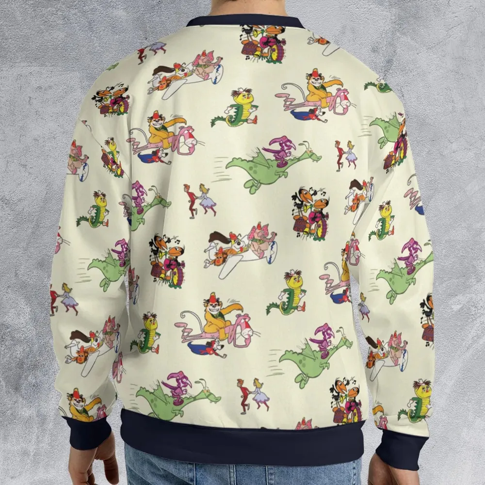 NBC Vintage Cartoon All-over Print Sweatshirt - 2