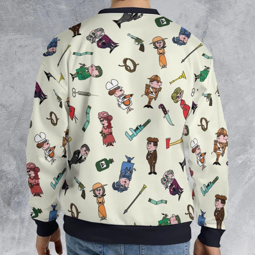 Clue Board Game Characters All-over Print Sweatshirt - 2