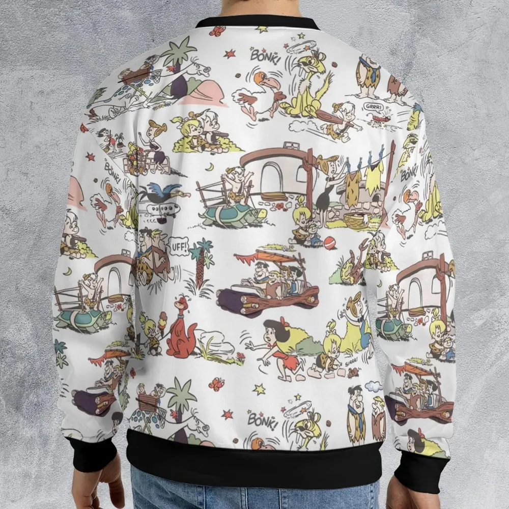 Stone Age Life The Flintstone All-over Print Sweatshirt - 2