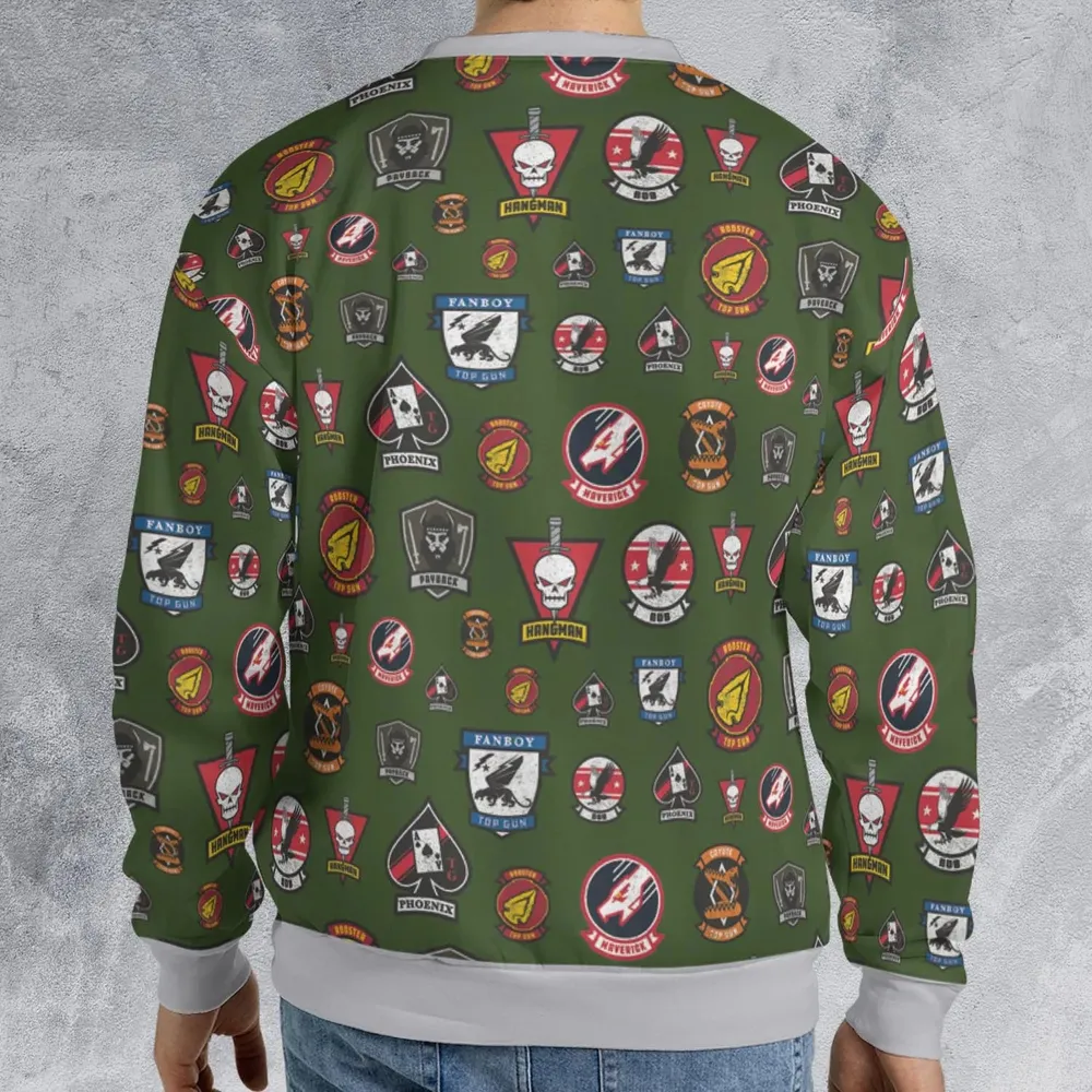 Top Gun Badge All-over Print Sweatshirt - 2