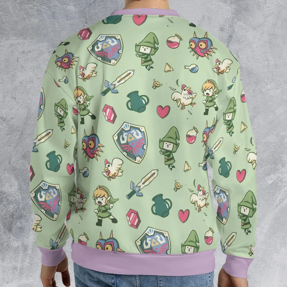 Let's Roll Link The Legend of Zelda All-over Print Sweatshirt - 2