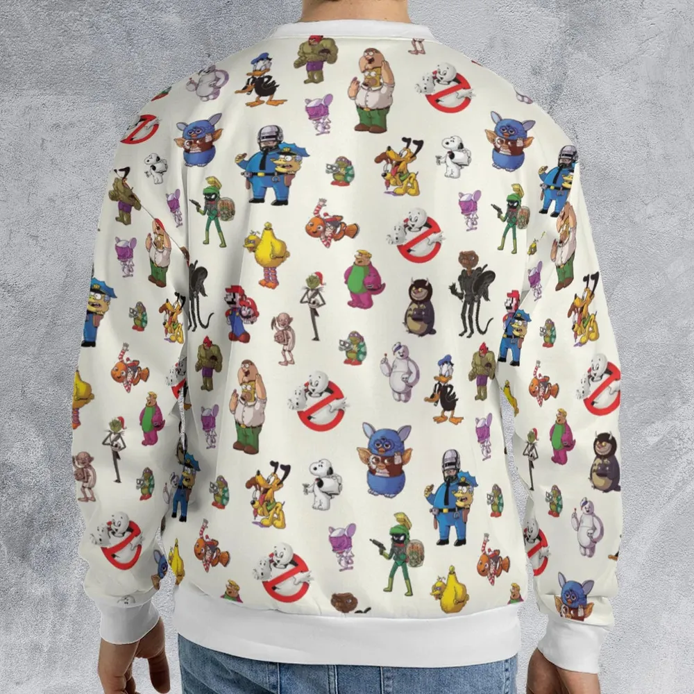 Behind The Face All-over Print Sweatshirt - 2