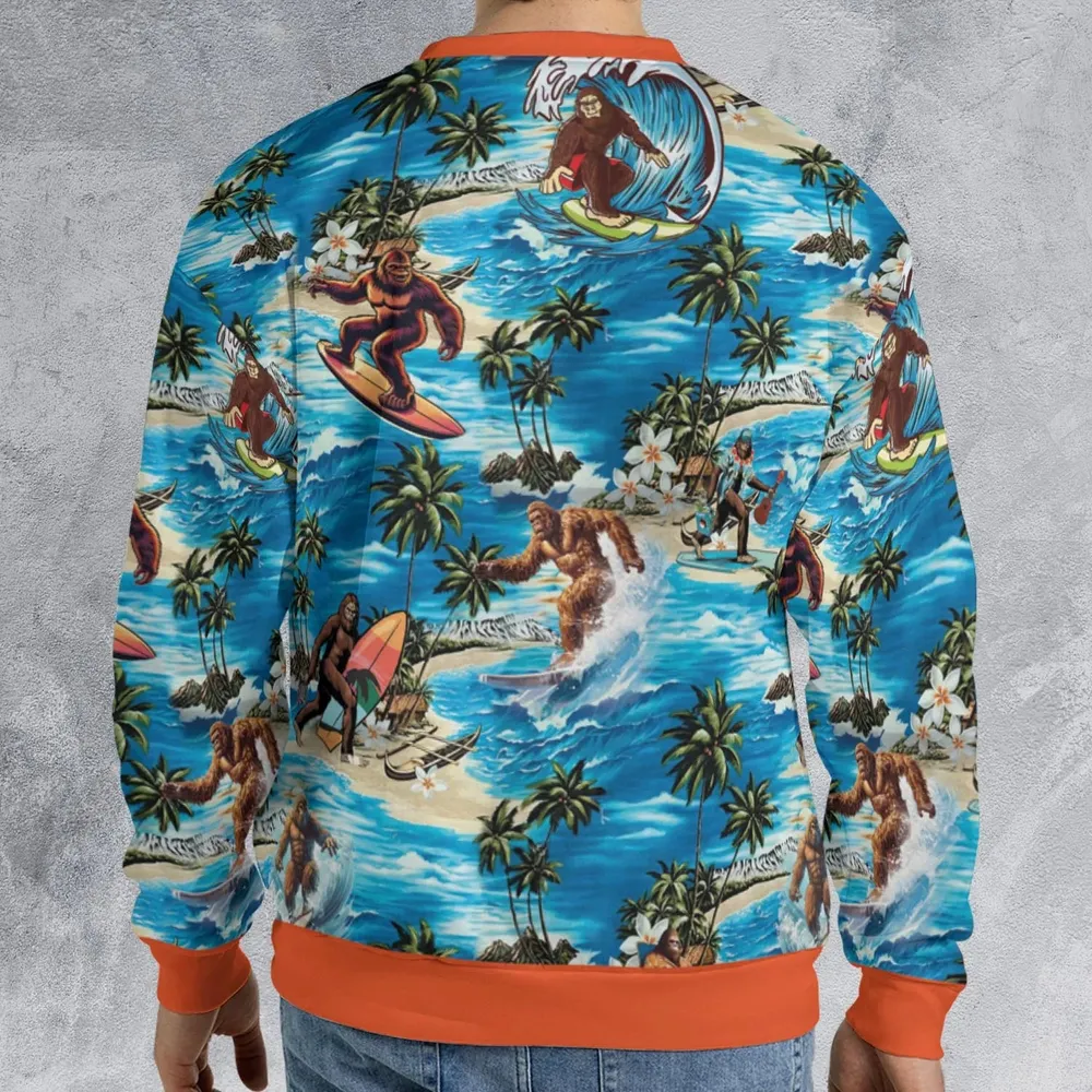Bigfoot Surfing Summer Vibes All-over Print Sweatshirt - 2