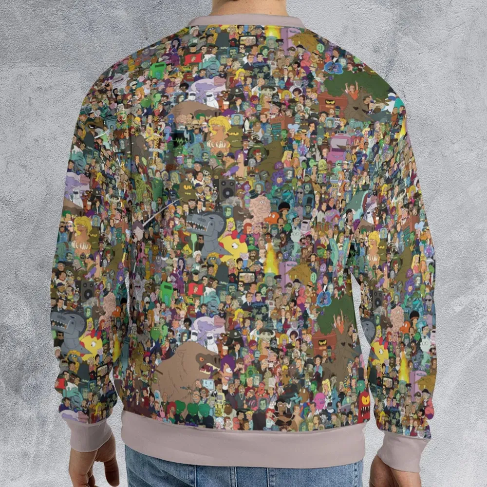 Futurama Characters All-over Print Sweatshirt - 2