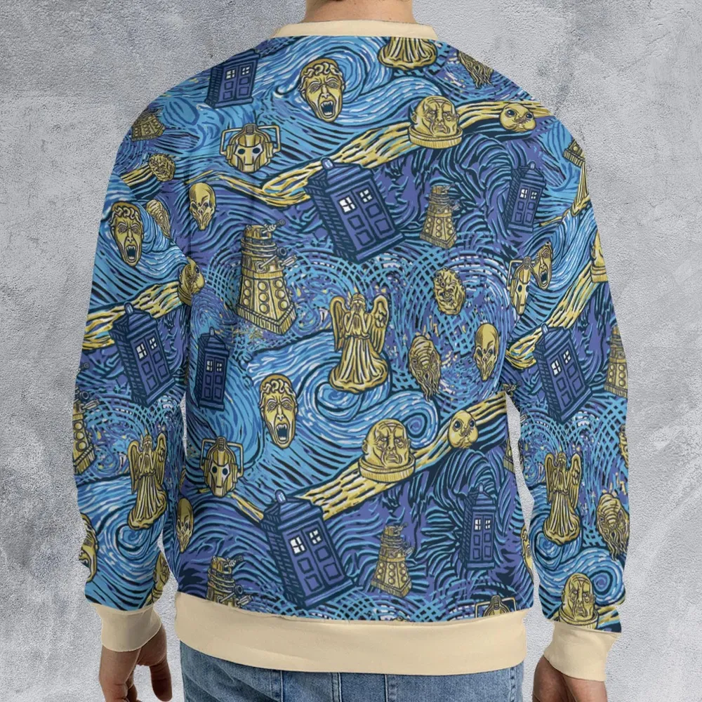 Starry Night Tardis Doctor Who All-over Print Sweatshirt - 2