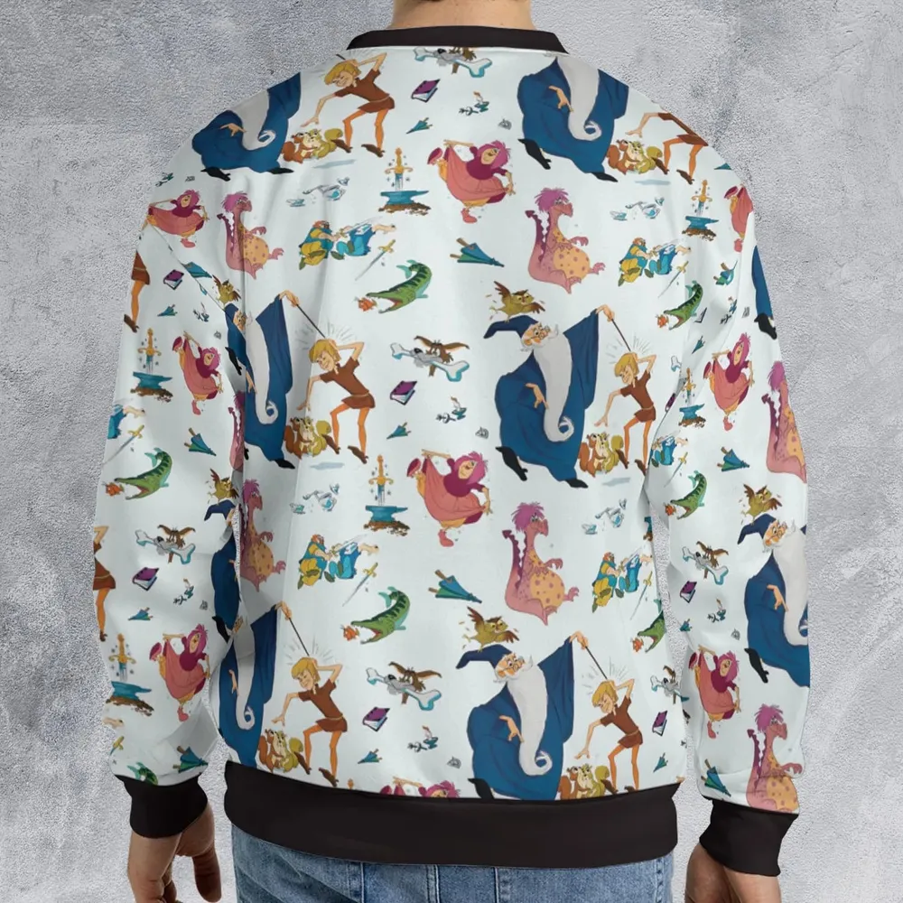 Sword in the Stone Pattern All-over Print Sweatshirt - 2