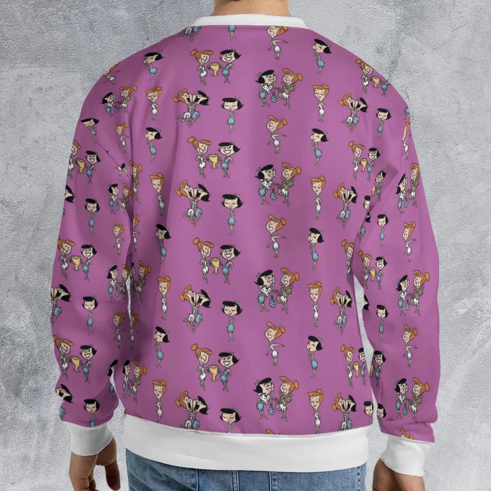 Wilma and Betty The Flintstones All-over Print Sweatshirt - 2