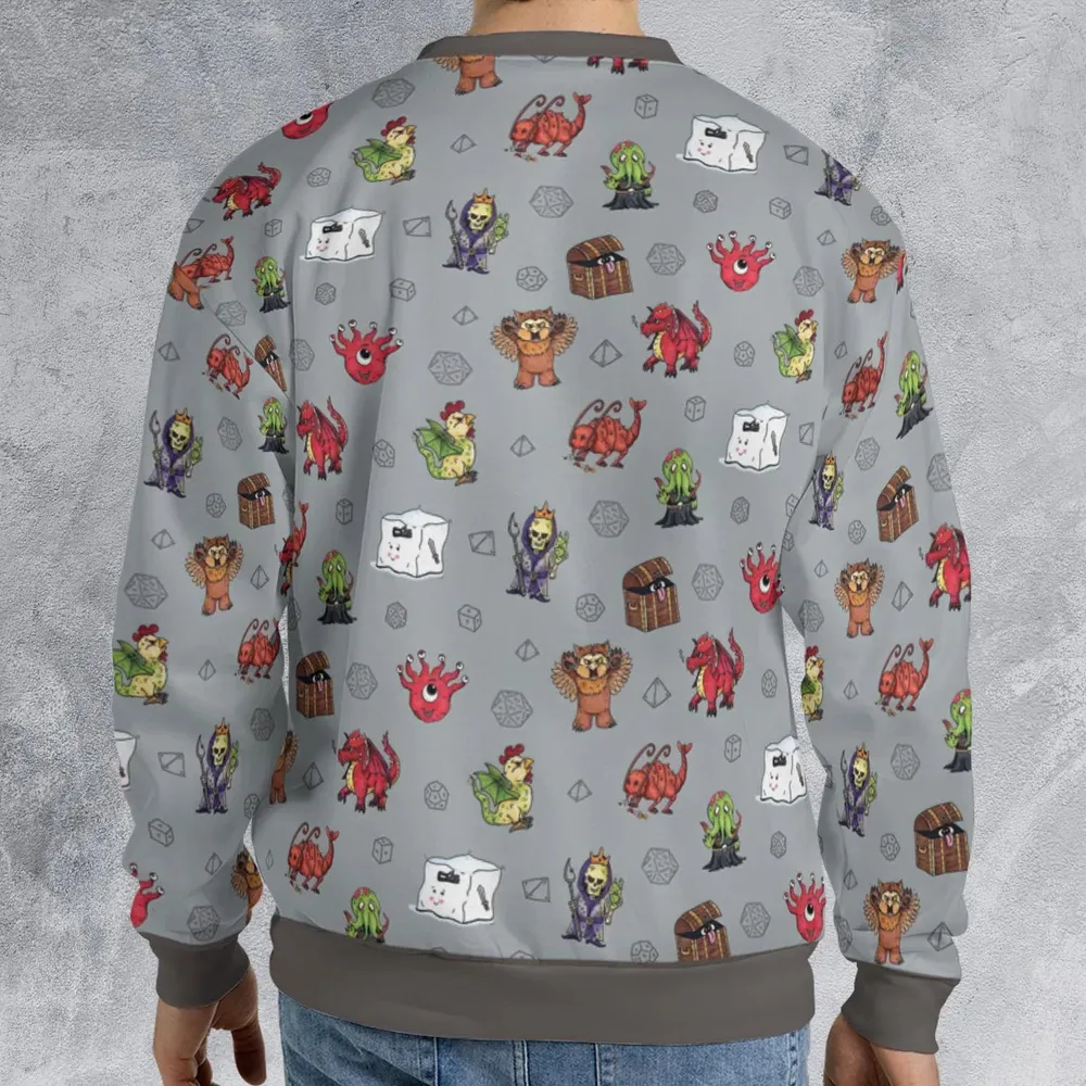 Little Monsters DnD All-over Print Sweatshirt - 2