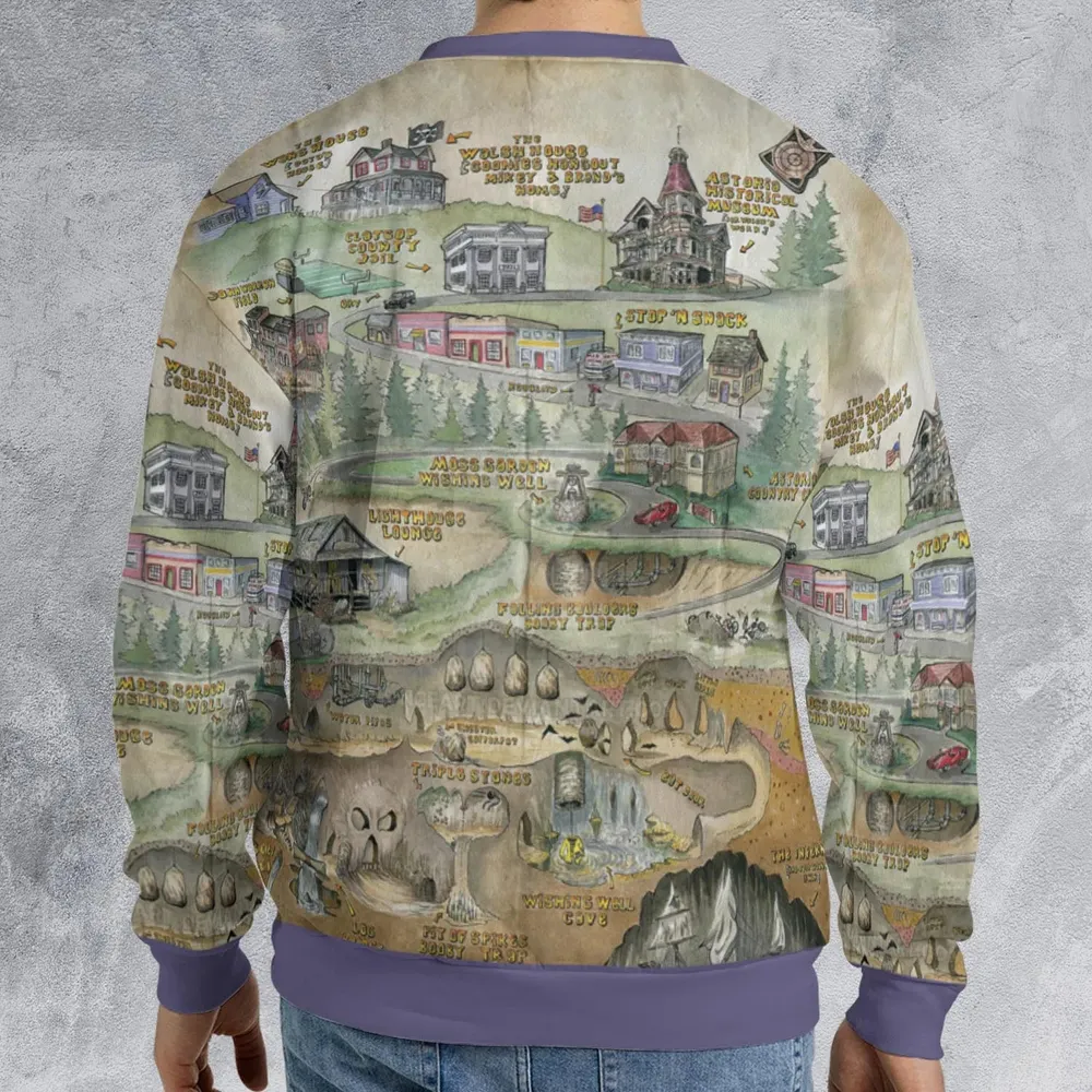 The Goonies Adventure Map All-over Print Sweatshirt - 2