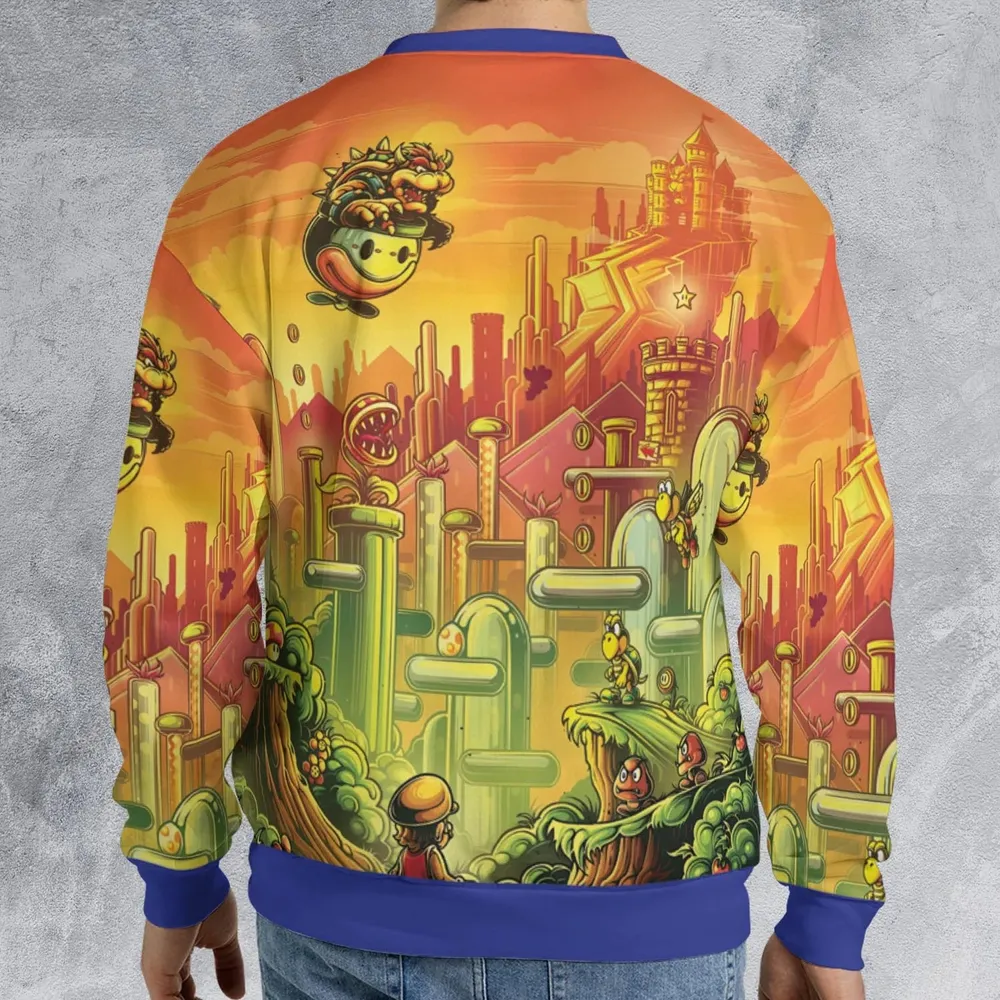 Plumber Kingdom Super Mario All-over Print Sweatshirt - 2
