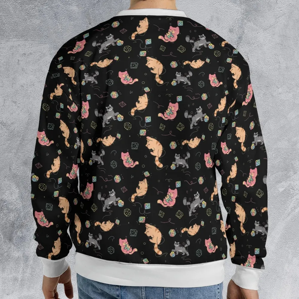 Dice Cat DnD All-over Print Sweatshirt - 2
