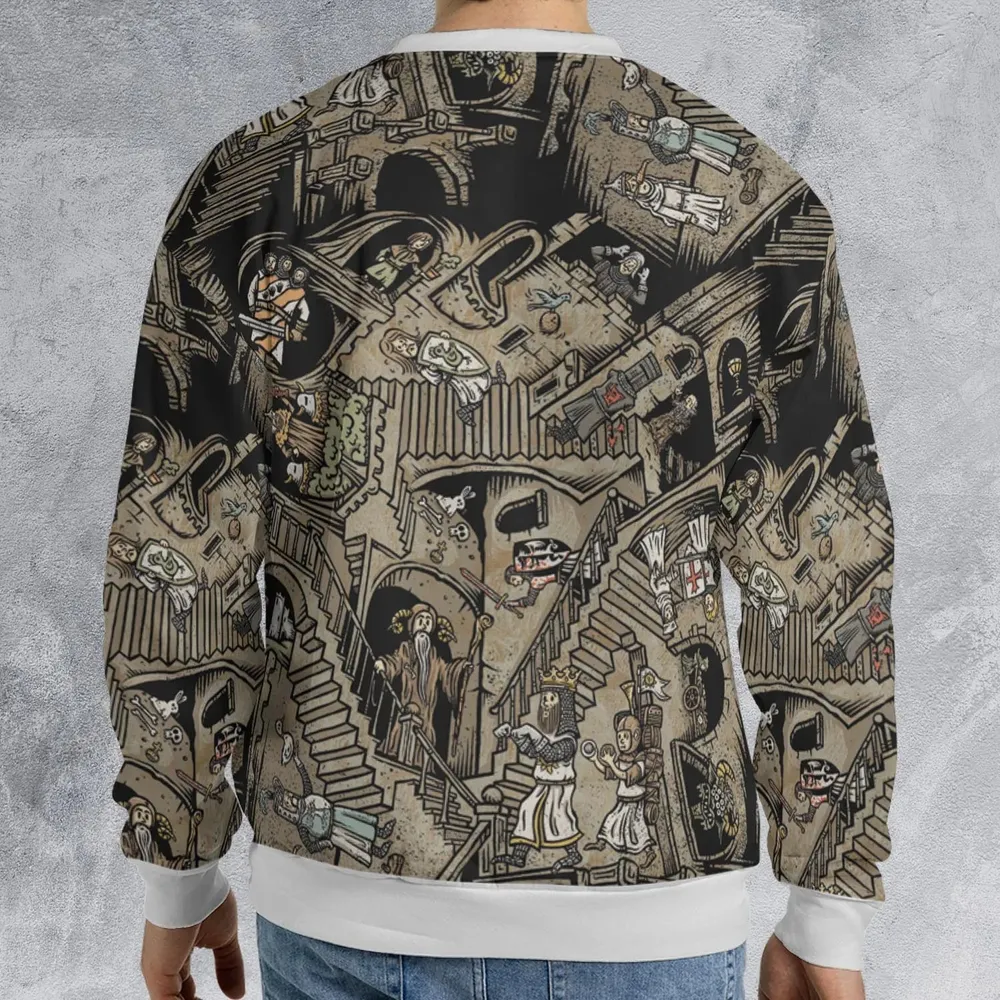 Monty Escher’s Relativity All-over Print Sweatshirt - 2