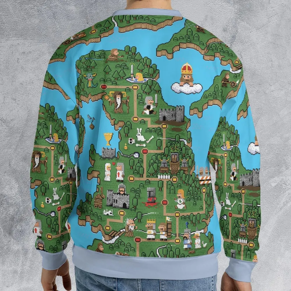 Pixel Art Python Monty Python All-over Print Sweatshirt - 2