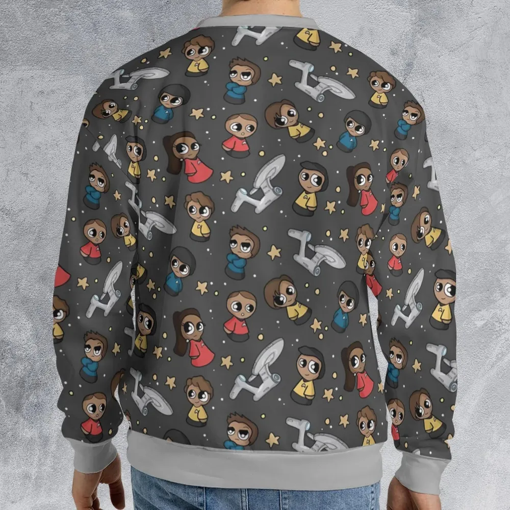 Cute Space Star Trek All-over Print Sweatshirt - 2
