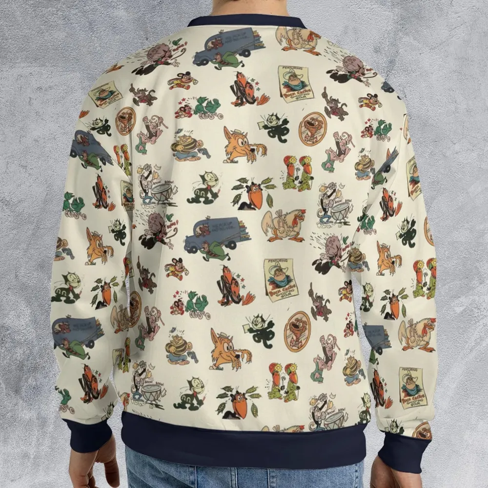 Nostalgia Terrytoons Characters All-over Print Sweatshirt - 2