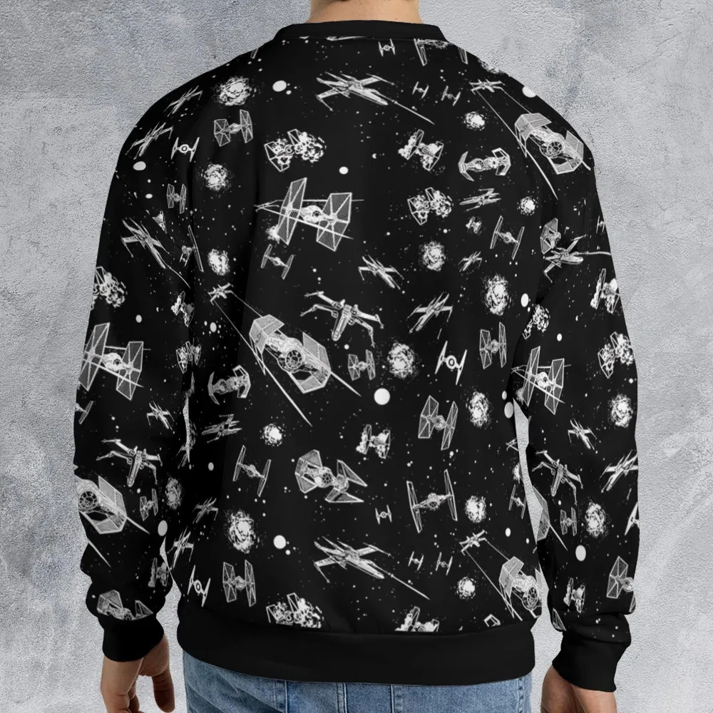 Space Ship Battle Star Wars All-over Print Sweatshirt - 2