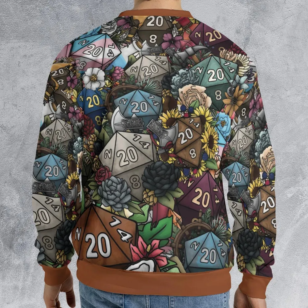 Flower Dice DnD All-over Print Sweatshirt - 2