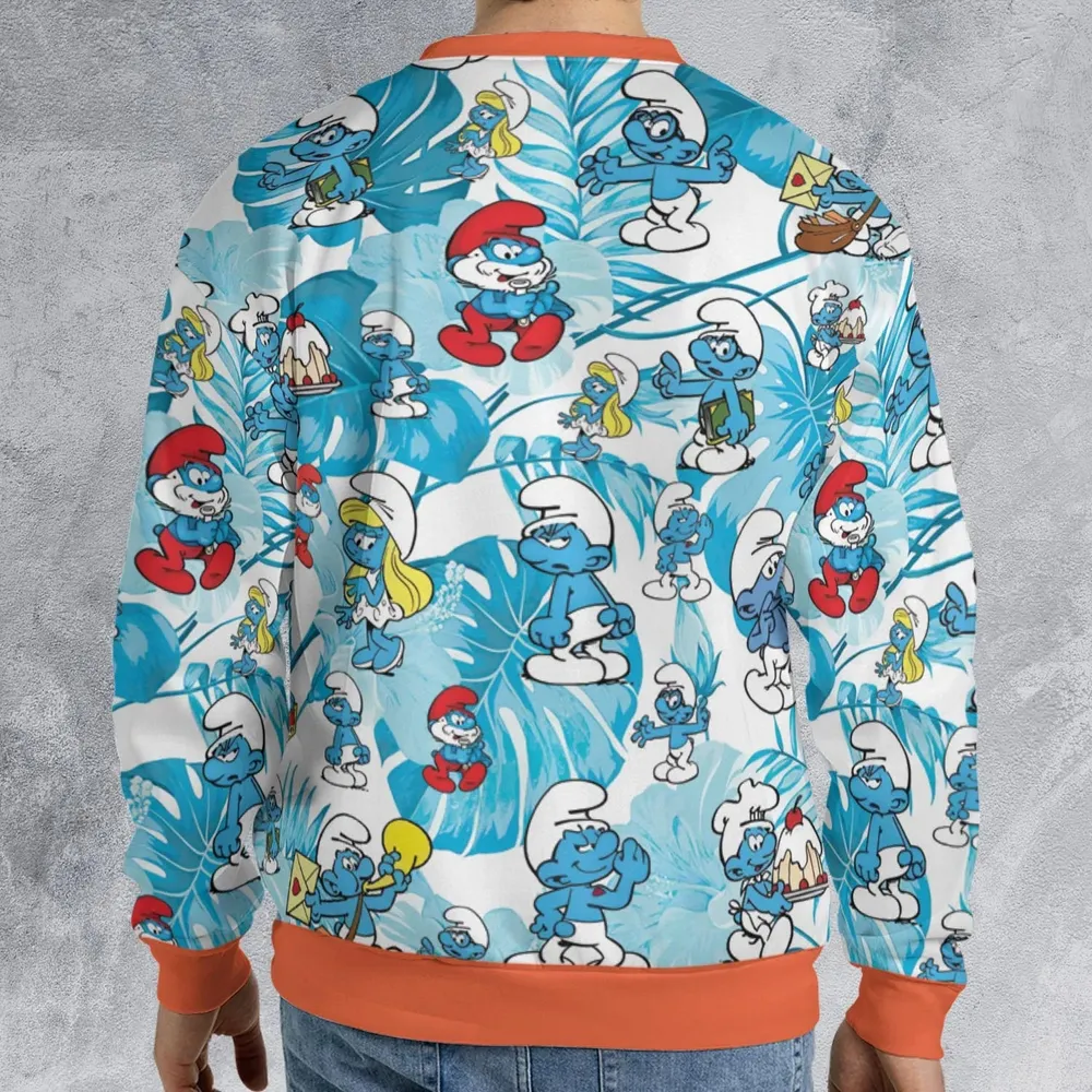 The Smurfs Pattern All-over Print Sweatshirt - 2