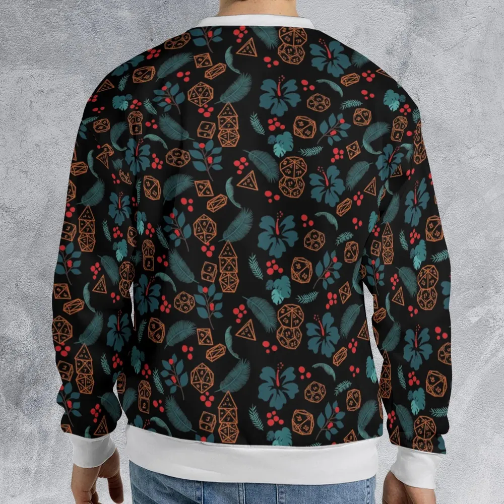 Floral Dice DnD All-over Print Sweatshirt - 2