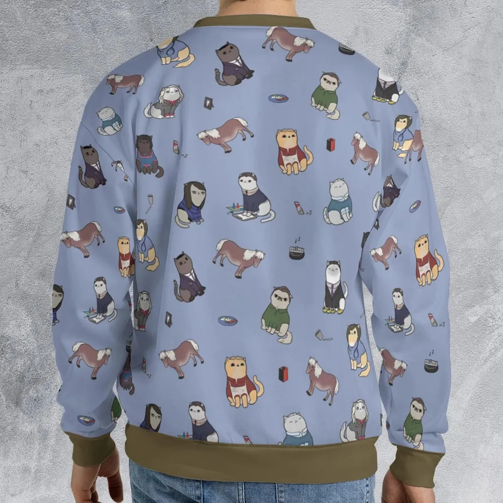 Purrs and Recreation Parks and Recreation All-over Print Sweatshirt - 2