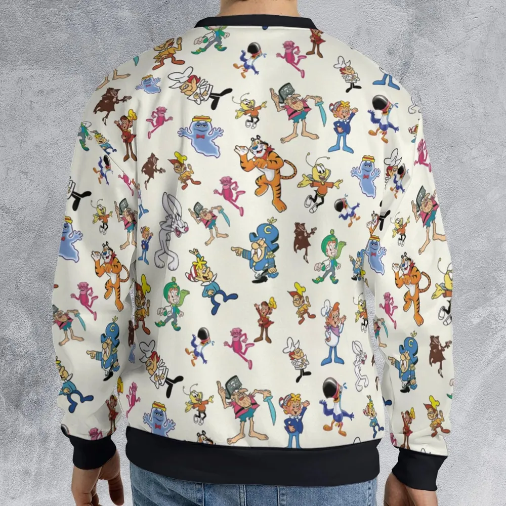 80s 90s Commercial Mascot Cereal All-over Print Sweatshirt - 2