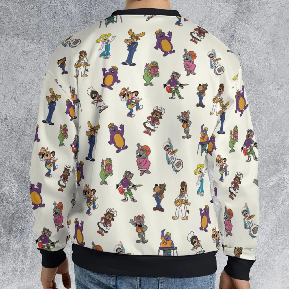 80s Pizza Time Theater Chuck E Cheese All-over Print Sweatshirt - 2
