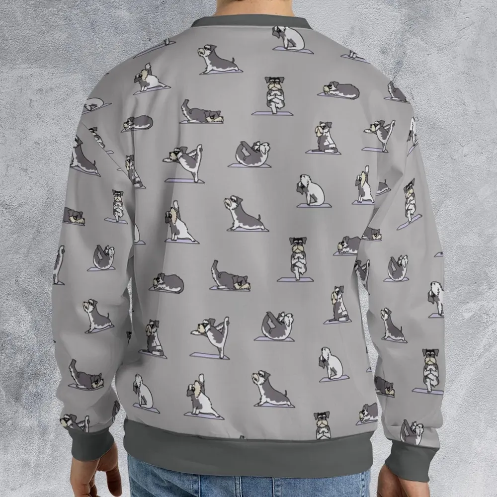 Miniature Schnauzer Yoga Pattern All-over Print Sweatshirt - 2