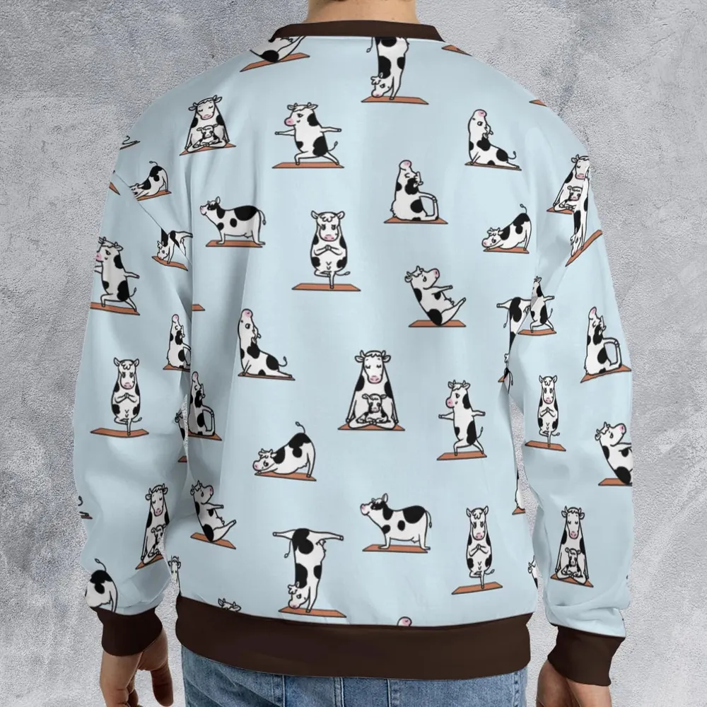 Moo Yoga Pattern All-over Print Sweatshirt - 2