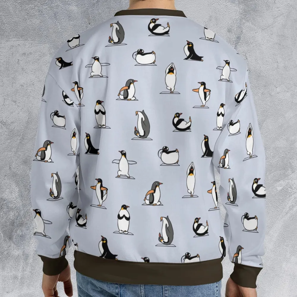 Penguin Yoga Pattern All-over Print Sweatshirt - 2