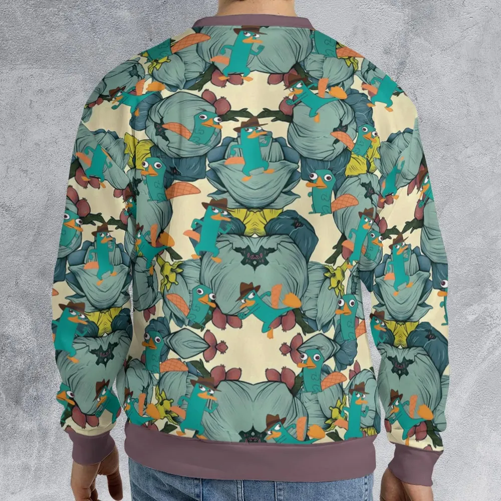 Perry The Platypus Phineas and Ferb All-over Print Sweatshirt - 2