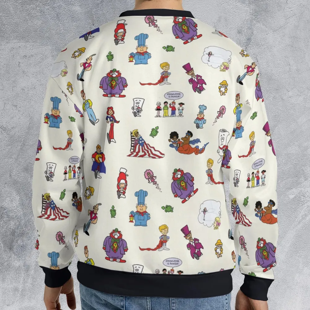 Schoolhouse Rock Characters All-over Print Sweatshirt - 2