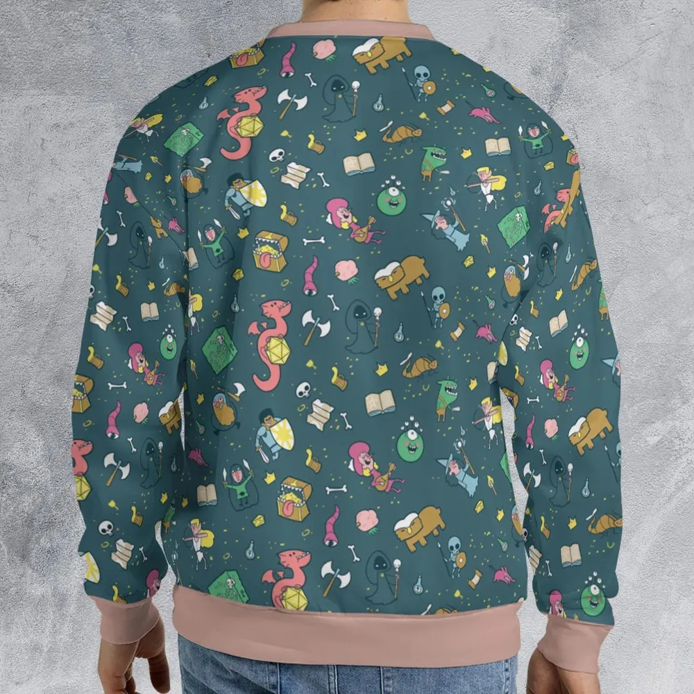 Cute Doodle Dungeons All-over Print Sweatshirt - 2