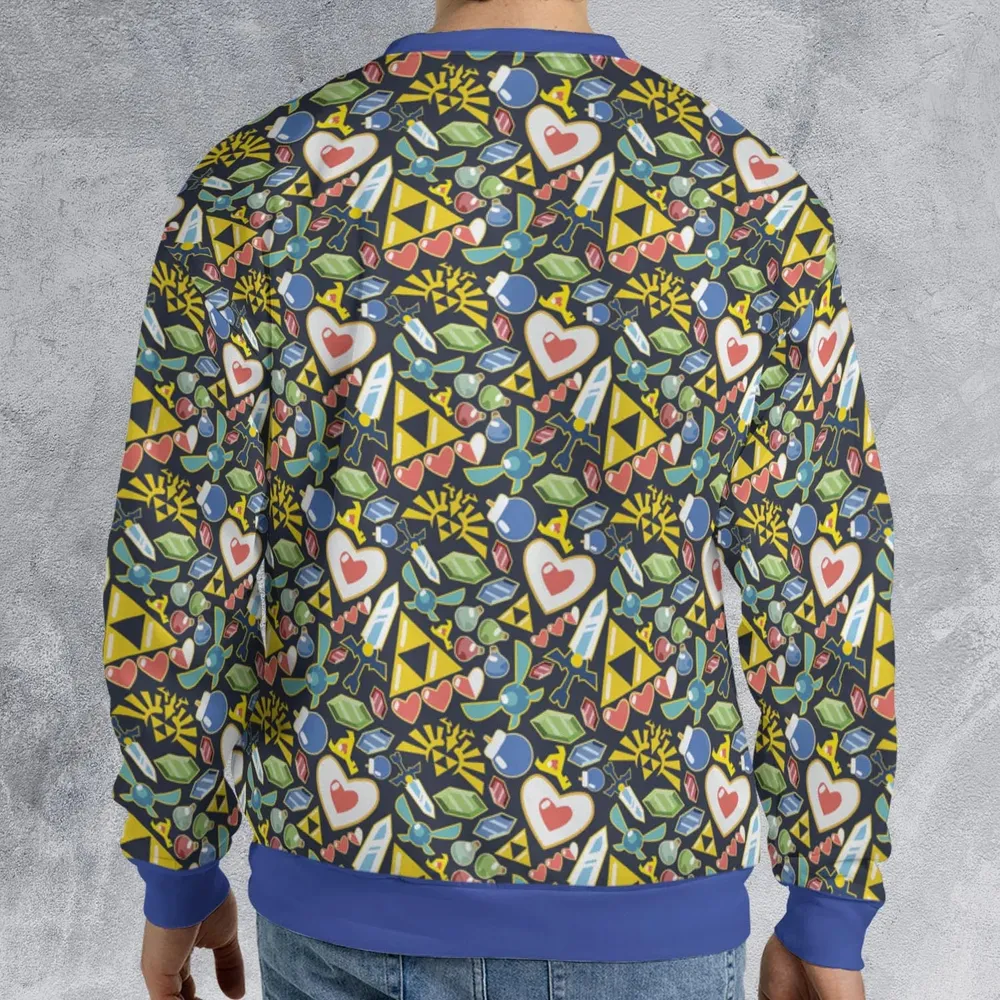 Zelda Theme Items All-over Print Sweatshirt - 2