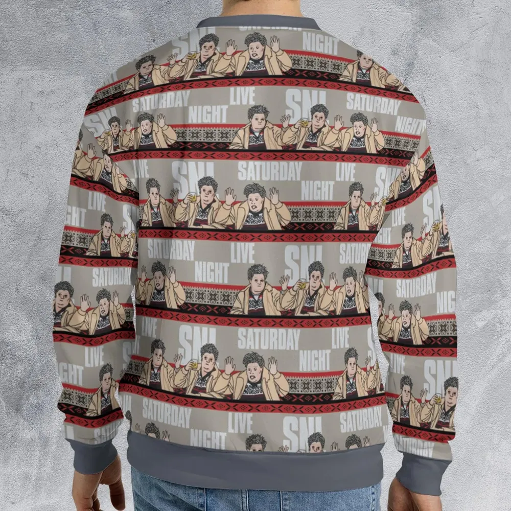 Drunk Uncle on the Holidays SNL Saturday Night Live All-over Print Sweatshirt - 2