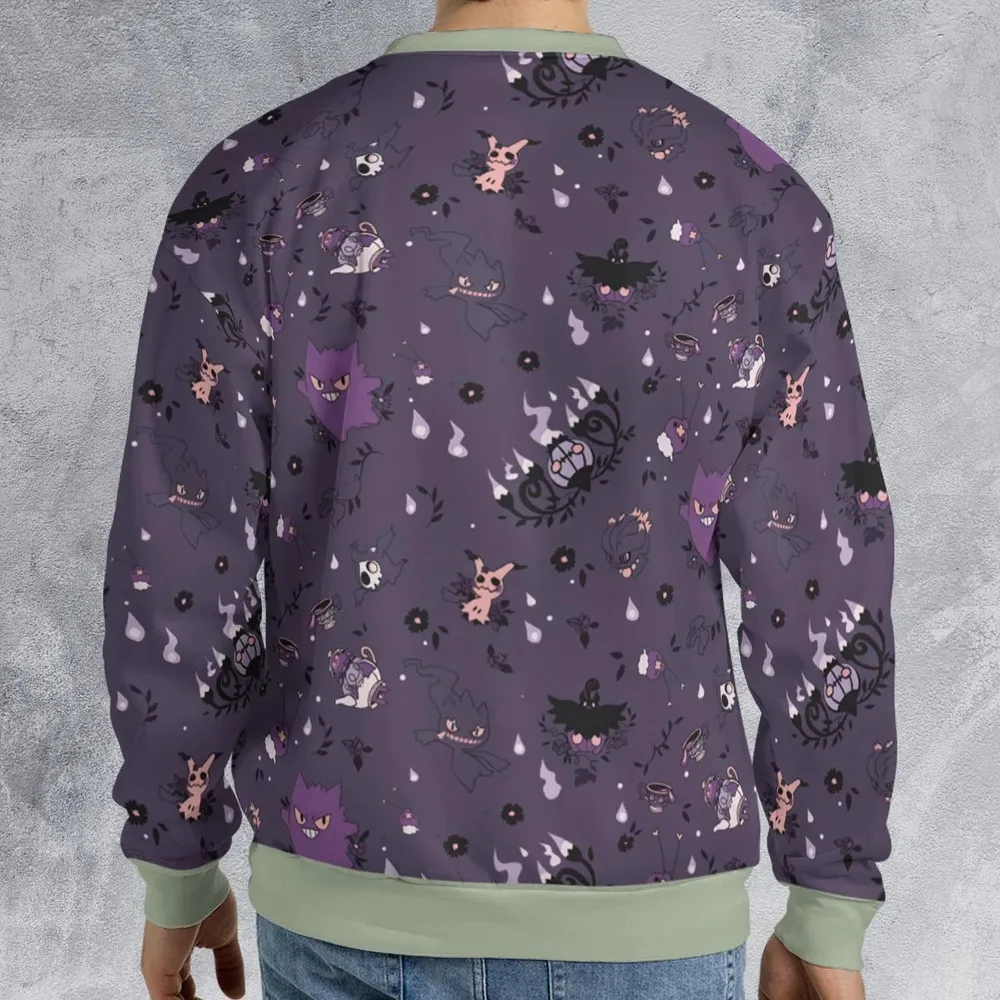 Pokemon Ghost-typen Gengar Banette Litwick Mismagius All-over Print Sweatshirt - 2