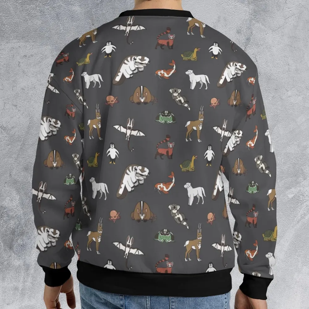 Menagerie Appa Sky Bison Momo Naga Pabu Avartar The Last Airbender All-over Print Sweatshirt - 2