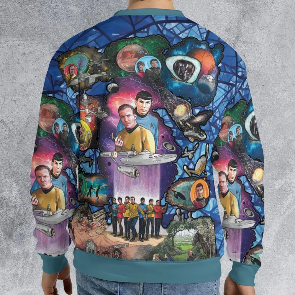 The Beginning Star Trek Pattern All-over Print Sweatshirt - 2