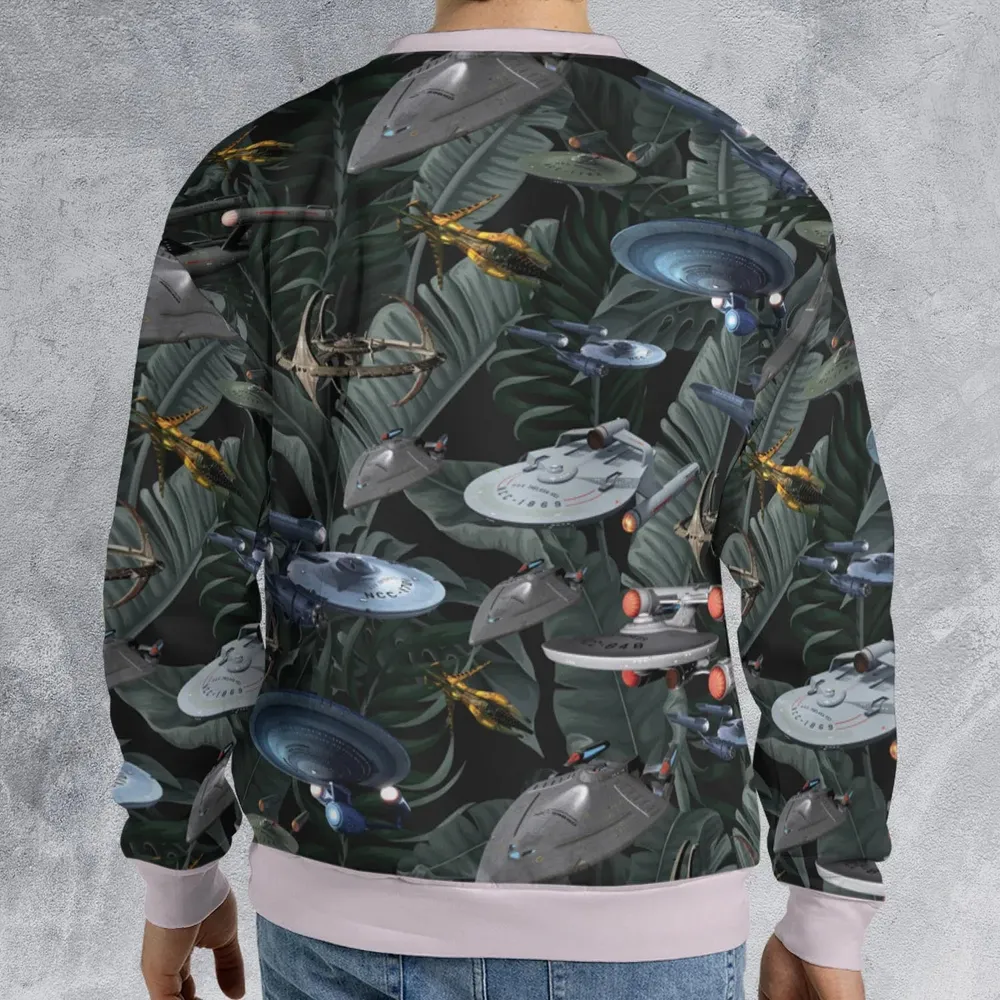 Star Trek Spaceship Pattern All-over Print Sweatshirt - 2