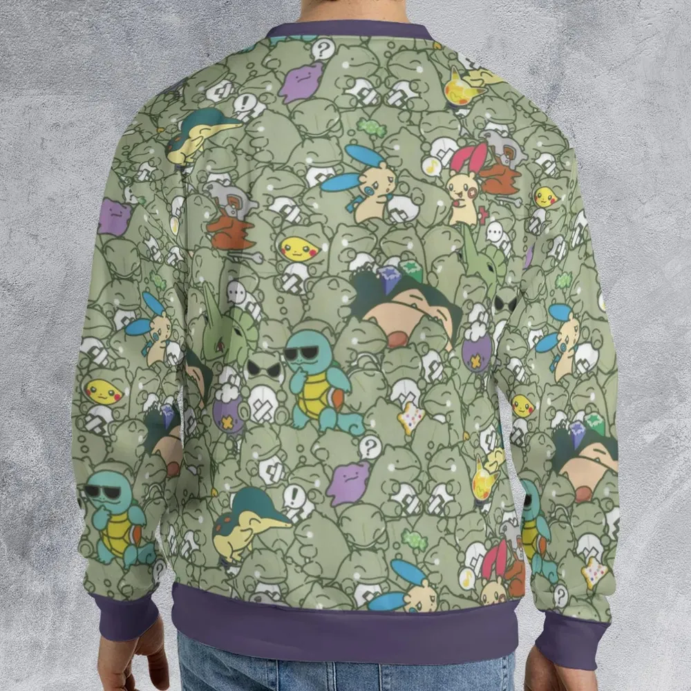 Epic Pokemon Pattern All-over Print Sweatshirt - 2